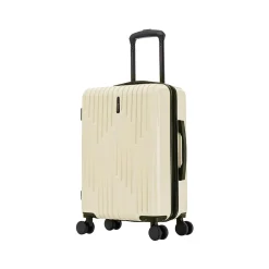 InUSA Drip 20" Hardside Carry-On Suitcase, 4-Wheeled Spinner, Sand (IUDRI00S-SAN)