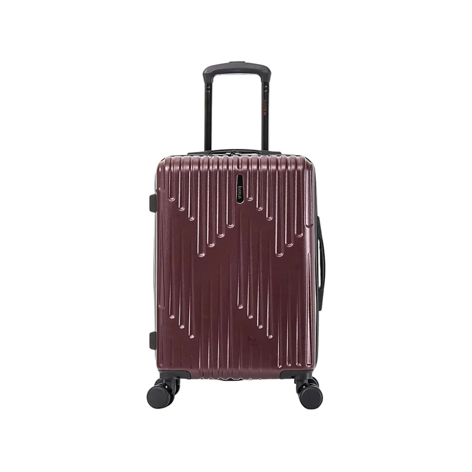 InUSA Drip 20" Hardside Carry-On Suitcase, 4-Wheeled Spinner, Wine (IUDRI00S-WIN)