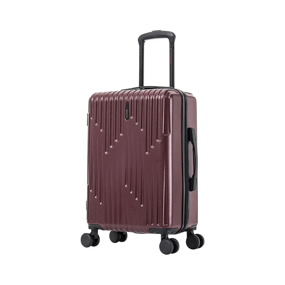 InUSA Drip 20" Hardside Carry-On Suitcase, 4-Wheeled Spinner, Wine (IUDRI00S-WIN)