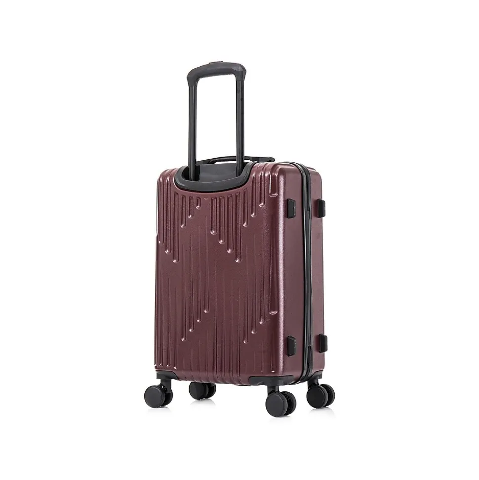 InUSA Drip 20" Hardside Carry-On Suitcase, 4-Wheeled Spinner, Wine (IUDRI00S-WIN)