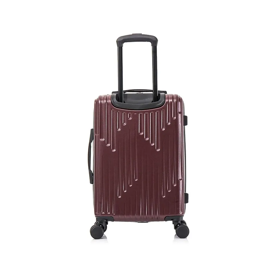 InUSA Drip 20" Hardside Carry-On Suitcase, 4-Wheeled Spinner, Wine (IUDRI00S-WIN)