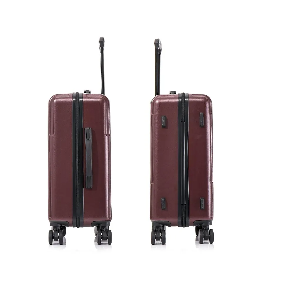 InUSA Drip 20" Hardside Carry-On Suitcase, 4-Wheeled Spinner, Wine (IUDRI00S-WIN)