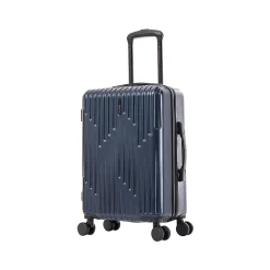 InUSA Drip 20" Hardside Carry-On Suitcase, 4-Wheeled Spinner, Blue (IUDRI00S-BLU)