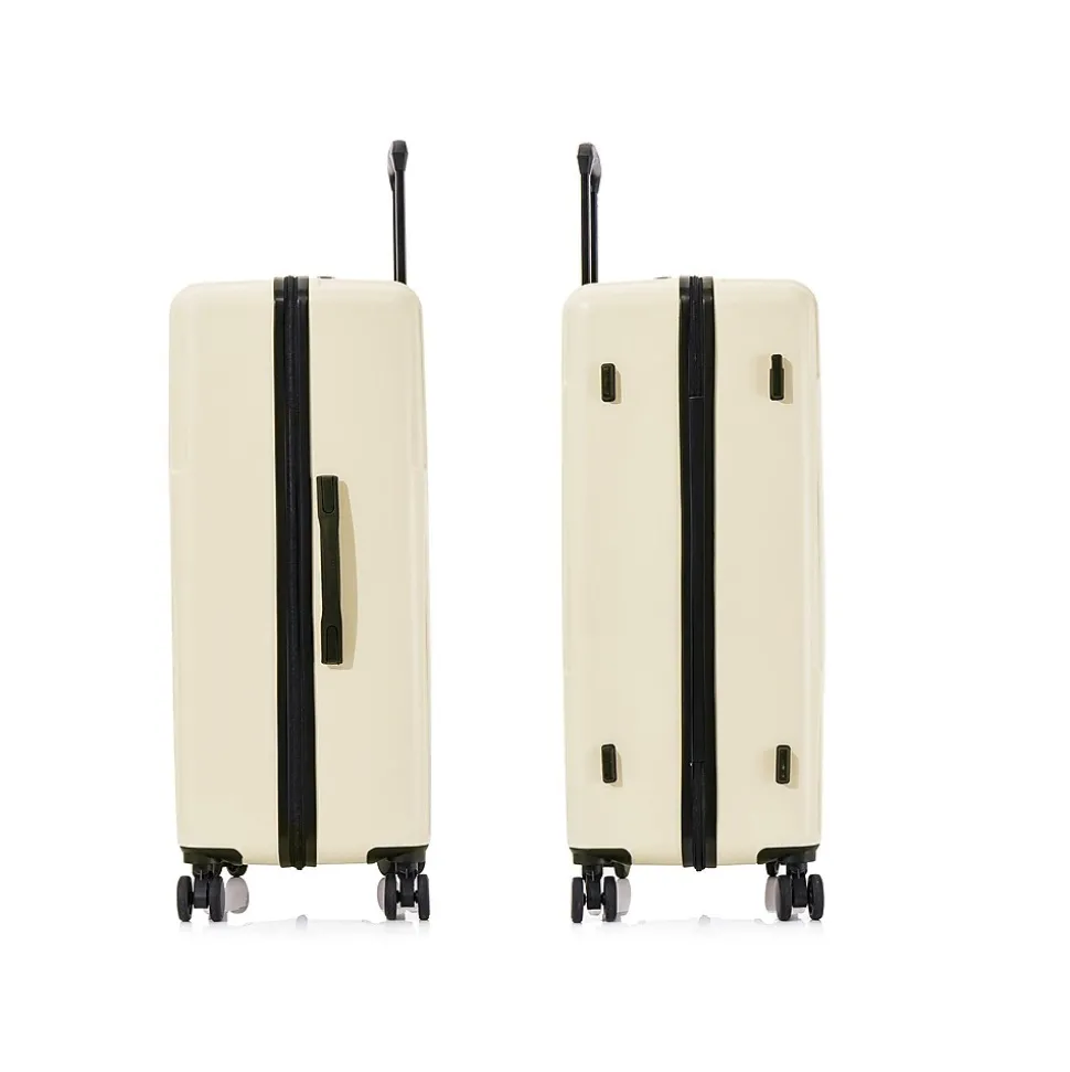 InUSA Drip Hardside Spinner Luggage Set, Sand (IUDRISML-SAN)