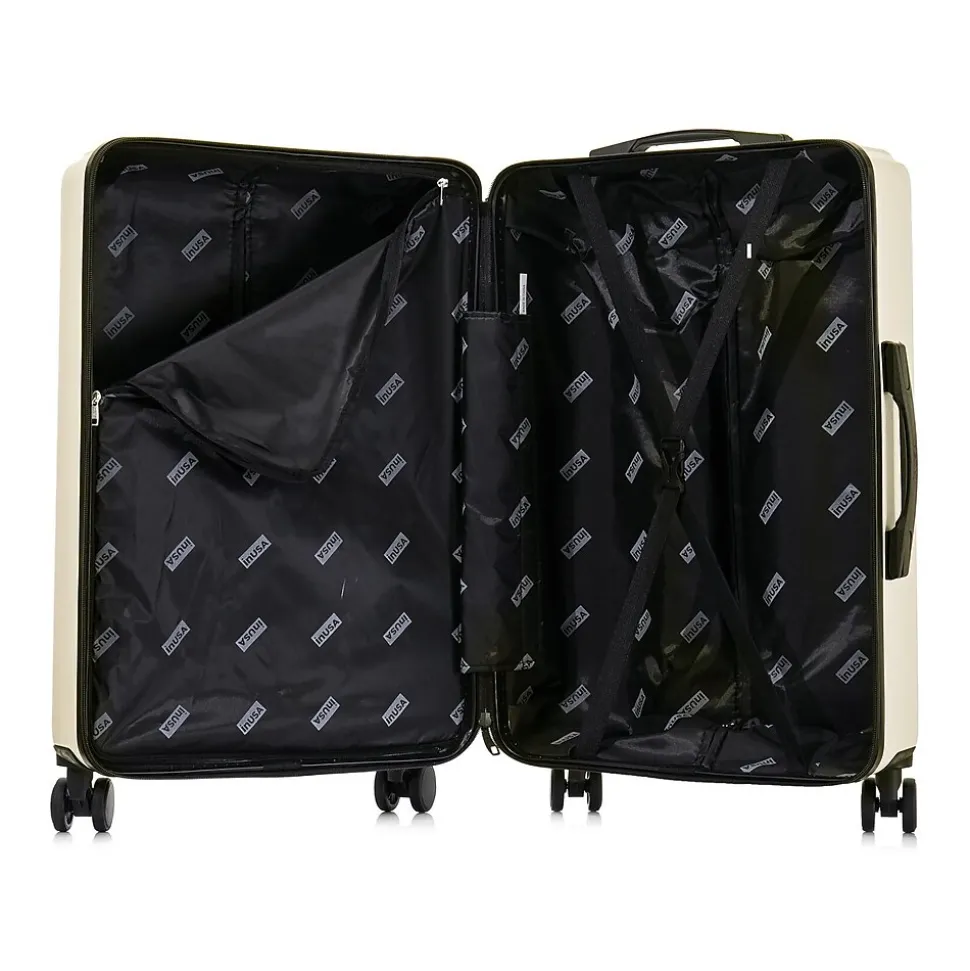 InUSA Drip Hardside Spinner Luggage Set, Sand (IUDRISML-SAN)