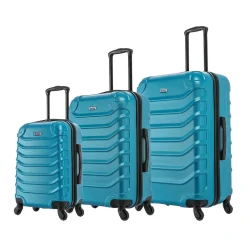 InUSA Endurance 3-Piece Hardside Spinner Luggage Set, Teal (IUENDSML-TEA)