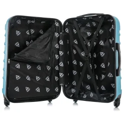 InUSA Endurance 3-Piece Hardside Spinner Luggage Set, Teal (IUENDSML-TEA)