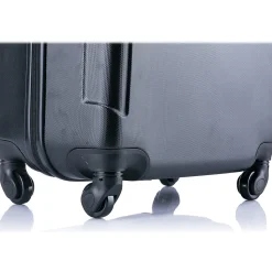 InUSA Pilot 3-Piece Hardside Spinner Luggage Set, Black (IUPILSML-COA)