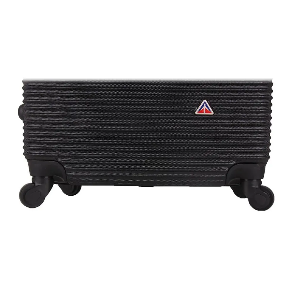 InUSA Royal 4-Piece Hardside Spinner Luggage Set, Black (IUROYSMLXL-BLK)