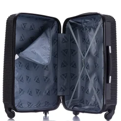 InUSA Royal 2-Piece Hardside Spinner Luggage Set, Black (IUROY0SM-BLK)