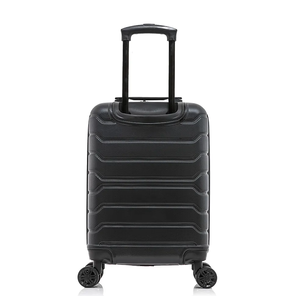 InUSA Trend 20" Hardside Carry-On Suitcase, 4-Wheeled Spinner, Black (IUTRE00S-BLK)