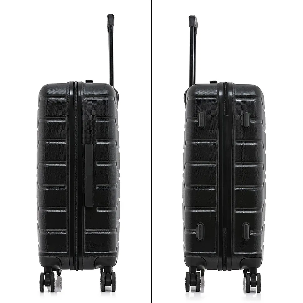 InUSA Trend 20" Hardside Carry-On Suitcase, 4-Wheeled Spinner, Black (IUTRE00S-BLK)