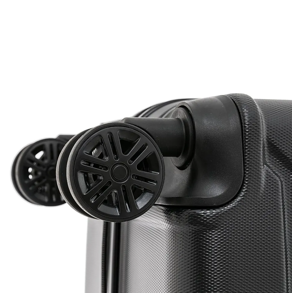 InUSA Trend 20" Hardside Carry-On Suitcase, 4-Wheeled Spinner, Black (IUTRE00S-BLK)