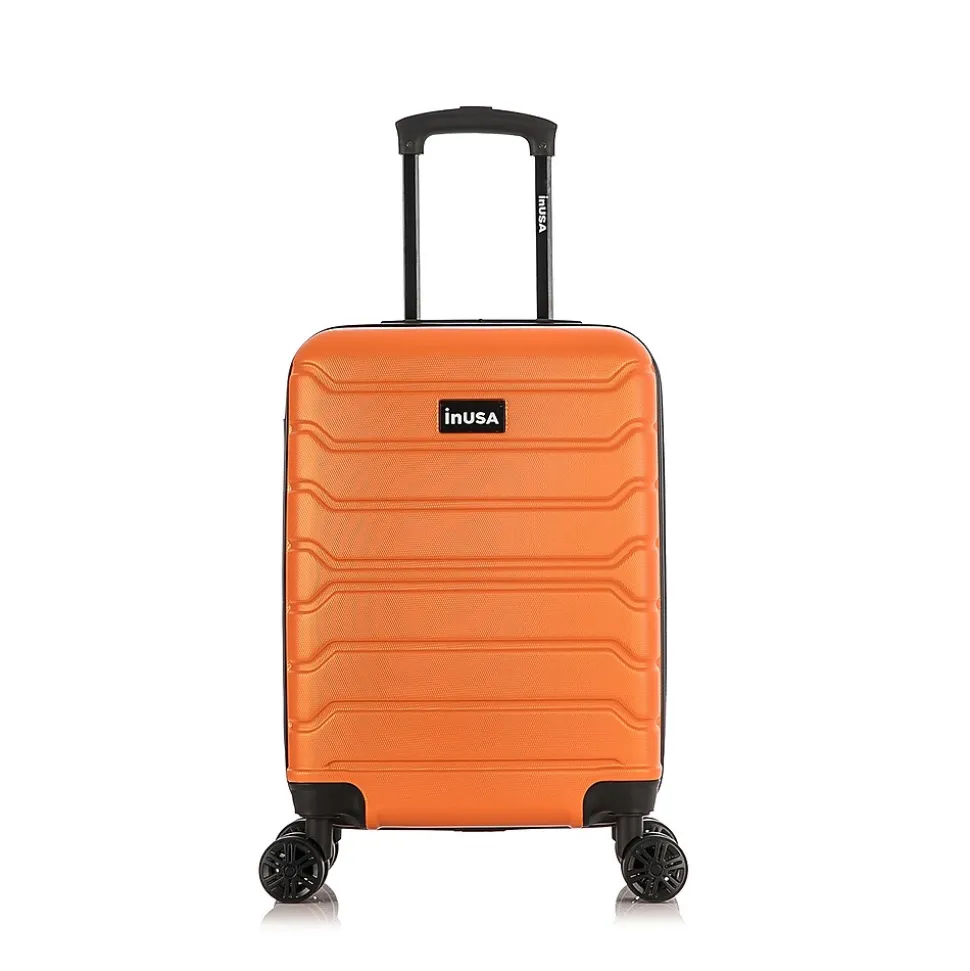 InUSA Trend 20" Hardside Carry-On Suitcase, 4-Wheeled Spinner, Orange (IUTRE00S-ORA)