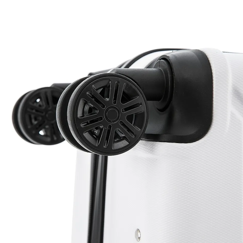 InUSA Trend 20" Hardside Carry-On Suitcase, 4-Wheeled Spinner, White (IUTRE00S-WHI)