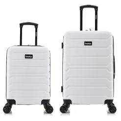 InUSA Trend 2-Piece Hardside Spinner Luggage Set, White (IUTRE0SM-WHI)