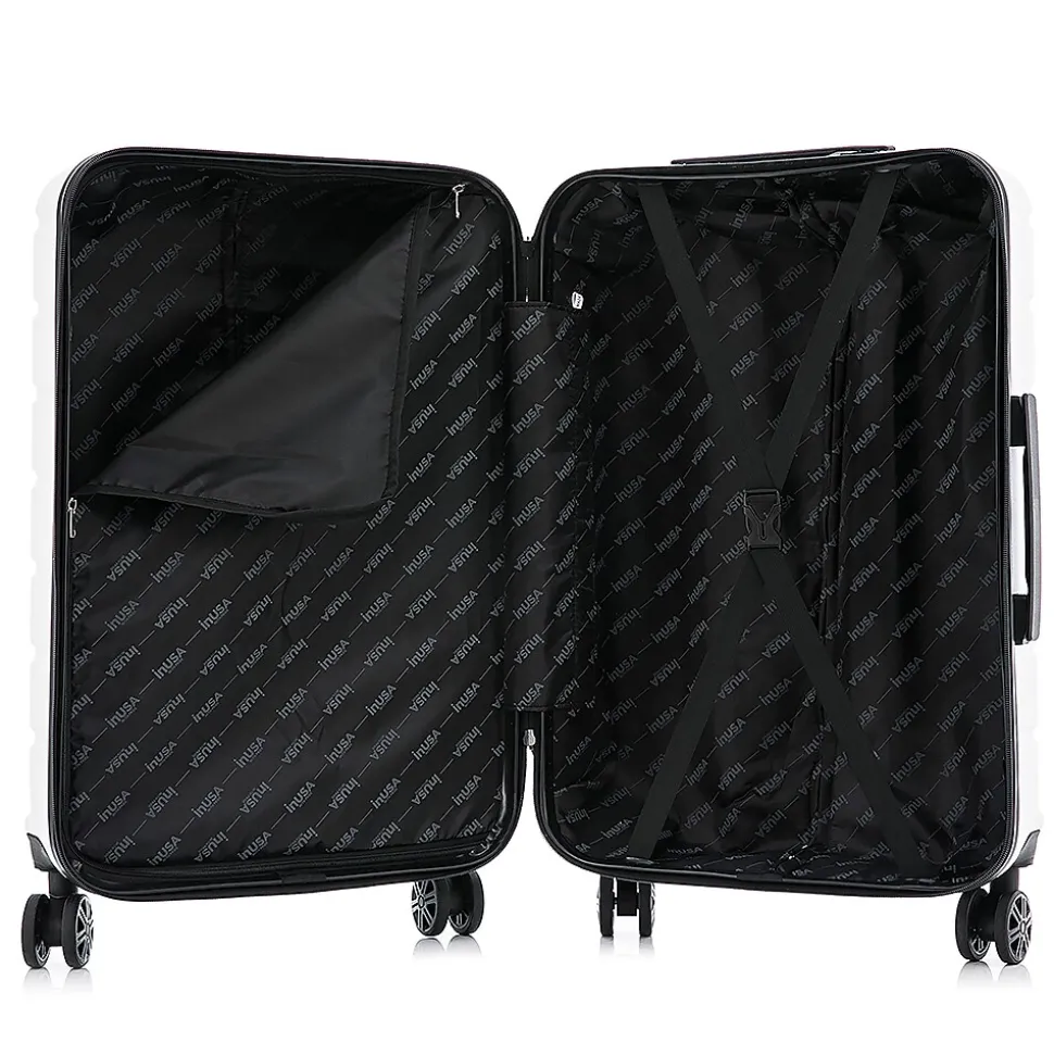 InUSA Trend 2-Piece Hardside Spinner Luggage Set, White (IUTRE0SM-WHI)