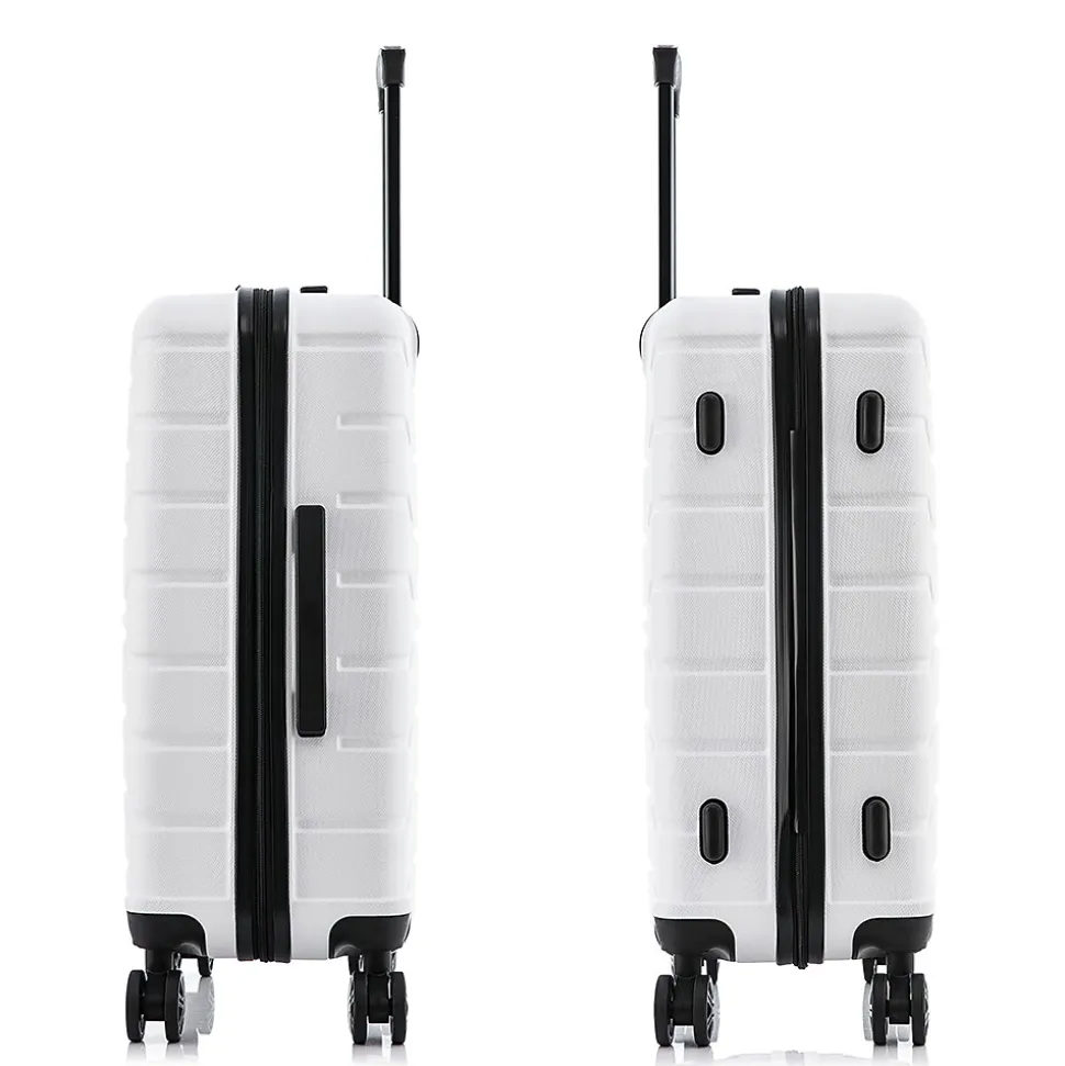 InUSA Trend 2-Piece Hardside Spinner Luggage Set, White (IUTRE0SM-WHI)