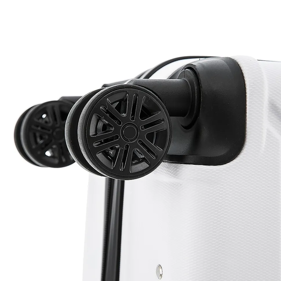 InUSA Trend 2-Piece Hardside Spinner Luggage Set, White (IUTRE0SM-WHI)