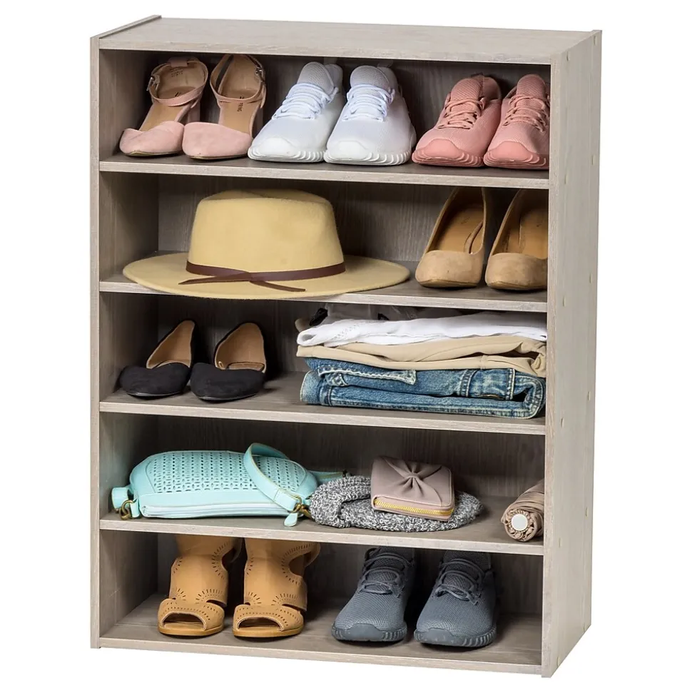 Iris 31.51" 5-Shelf Bookcase, Gray (596987)