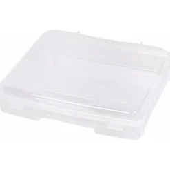 Iris Plastic File Box with Latching Lid, Letter Size, Clear, 6/Pack (150655)