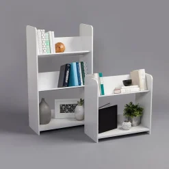 IRIS 3-Tier Tilted Shelf Book Rack, White (596102)