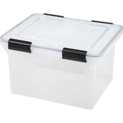 IRIS WeatherPro Plastic File Box, Letter/Legal Size, Clear (110600)