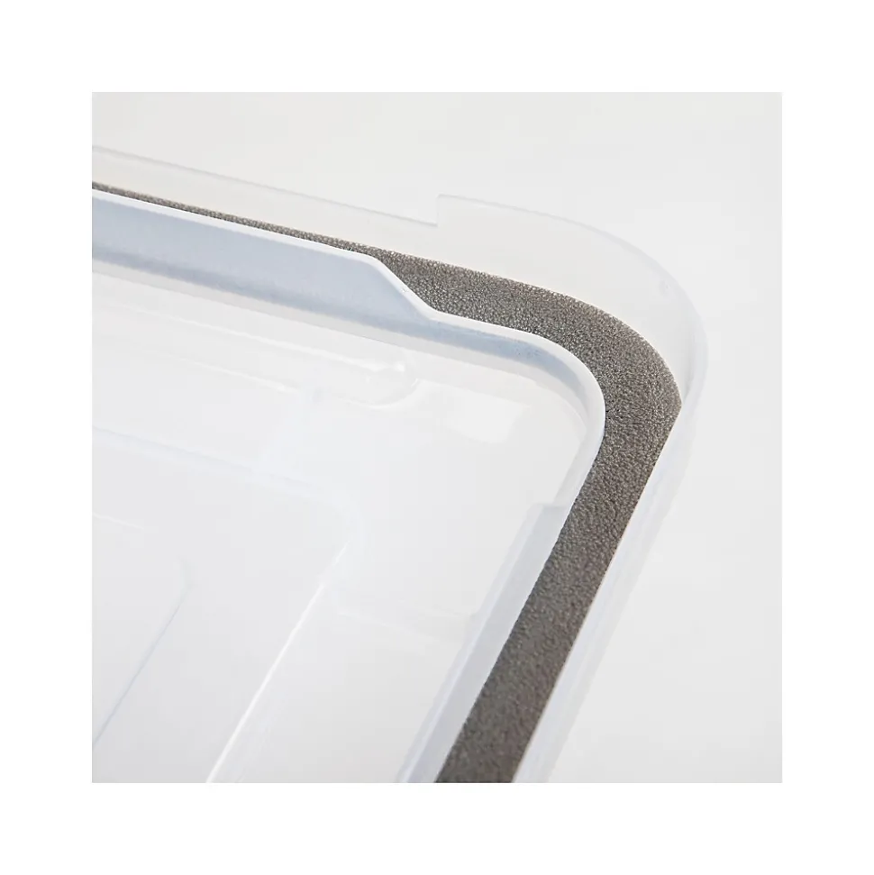 IRIS WeatherPro Plastic File Box, Letter/Legal Size, Clear (110600)