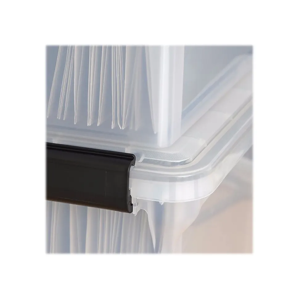 IRIS WeatherPro Plastic File Box, Letter/Legal Size, Clear (110600)
