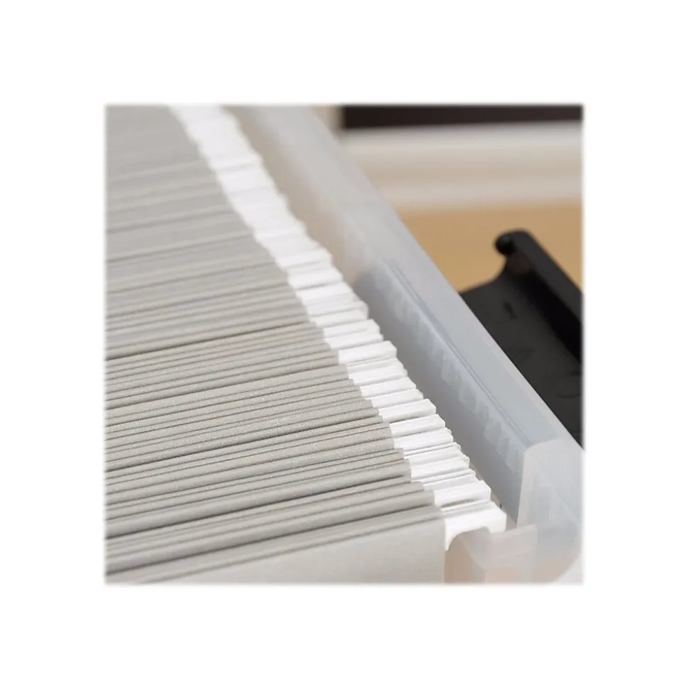 IRIS WeatherPro Plastic File Box, Letter/Legal Size, Clear (110600)