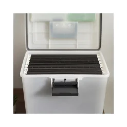 Iris WeatherPro Plastic File Box with Latching Lid, Letter/Legal Size, Clear, 4/Pack (110350)