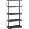 Iron Horse 3200 Concealed Rivet 5-Shelf Metal Stand Alone Shelving Unit, 36" W, Gray (20996)