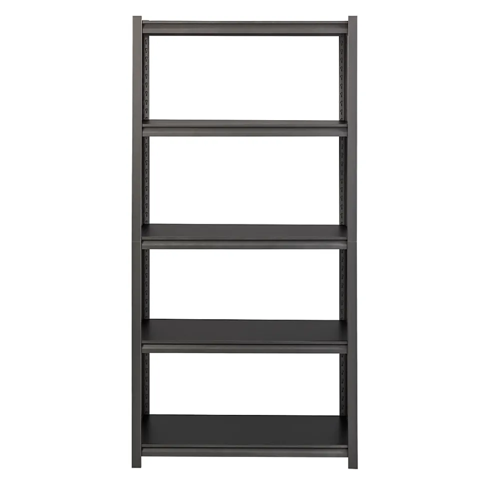 Iron Horse 3200 Concealed Rivet 5-Shelf Metal Stand Alone Shelving Unit, 36" W, Gray (20996)