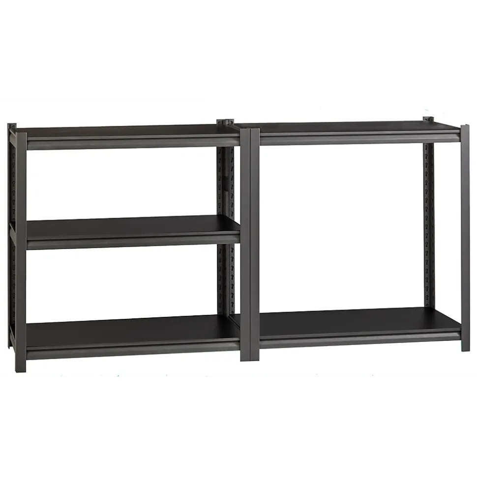 Iron Horse 3200 Concealed Rivet 5-Shelf Metal Stand Alone Shelving Unit, 36" W, Gray (20996)