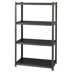 Iron Horse 3200 Concealed Rivet 4-Shelf Metal Stand Alone Shelving Unit, 36