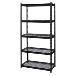 Iron Horse 2300 lb. Wire Rivet Series 5-Shelf Metal/Wire Deck Shelving Unit, 36