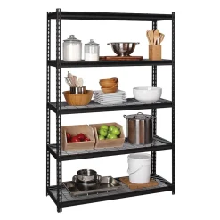 Iron Horse 2300 lb. Wire Rivet Series 5-Shelf Metal/Wire Deck Shelving Unit, 48
