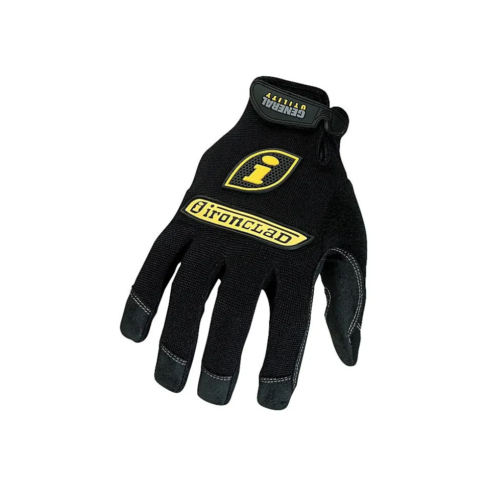 Ironclad General Utility Spandex Gloves, Black, Medium, Pair