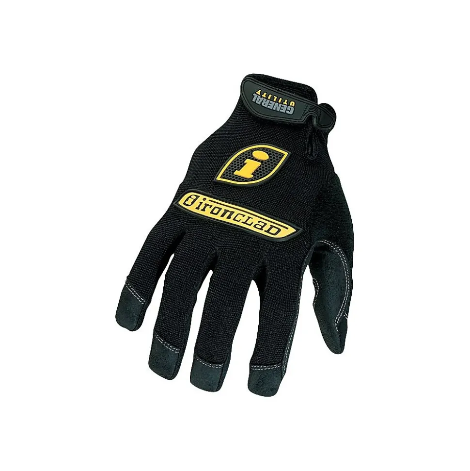 Ironclad General Utility Spandex Gloves, Black, Medium, Pair