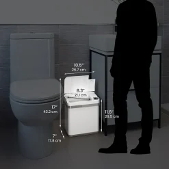 iTouchless Automatic Touchless Sensor Indoor Trash Can, 2.5 Gallon, White (MT02SW)