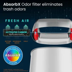 iTouchless Dual-Deodorizer Stainless Steel Trash Can, 16 gal., Brushed Steel (OL16STV)