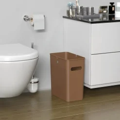 iTouchless SlimGiant Polypropylene Trash Can with no Lid, Toffee Brown, 4.2 gal., 6/Pack (SG105Nx6)