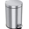 iTouchless SoftStep Round Stainless Steel Step Trash Can with Hinged Lid, 3.17 Gallon (IP03RSS)