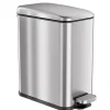 iTouchless SoftStep Slim Stainless Steel Step Trash Can with Hinged Lid, 1.29 Gallon (PS01RSS)