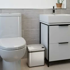 iTouchless Stainless Steel Sensor Trash Can Combo Pack, Silver, 13 gal. and 2.5 gal (CDZT1302SS)