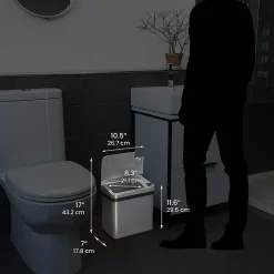 iTouchless Stainless Steel Sensor Trash Can Combo Pack, Silver, 13 gal. and 2.5 gal (CDZT1302SS)