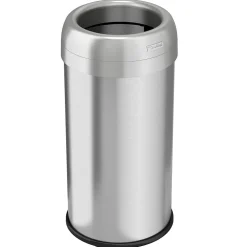 iTouchless Stainless Steel Open Top Trash Can, Silver, 16 gal. (OL16STR)