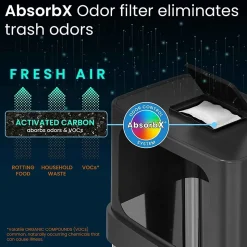 iTouchless Stainless Steel Trash Can with Dual Push Lid, 24-Gallon, Brushed (IT24DPS)