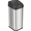 iTouchless Stainless Steel Sensor Trash Can, 13 Gallon, Silver (DZT13)