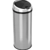 iTouchless Stainless Steel Round Sensor Trash Can with AbsorbX Odor Control System, 13 Gal., Silver (IT13RCB)